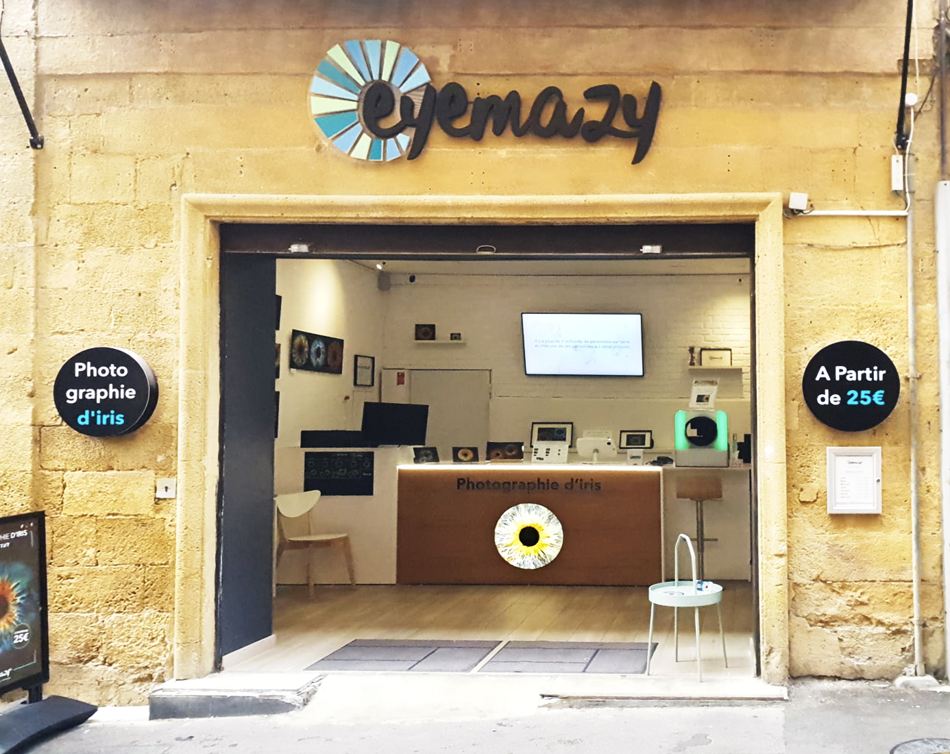 Inside Eyemazy store in Aix-en-Provence